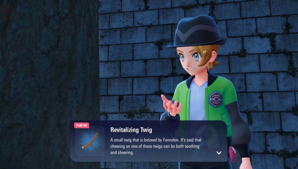 The player character getting a revitalizing Twig in Legends ZA.