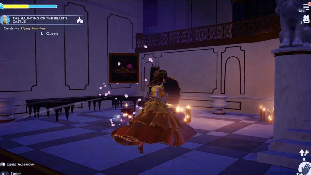 running by flying painting in DDV