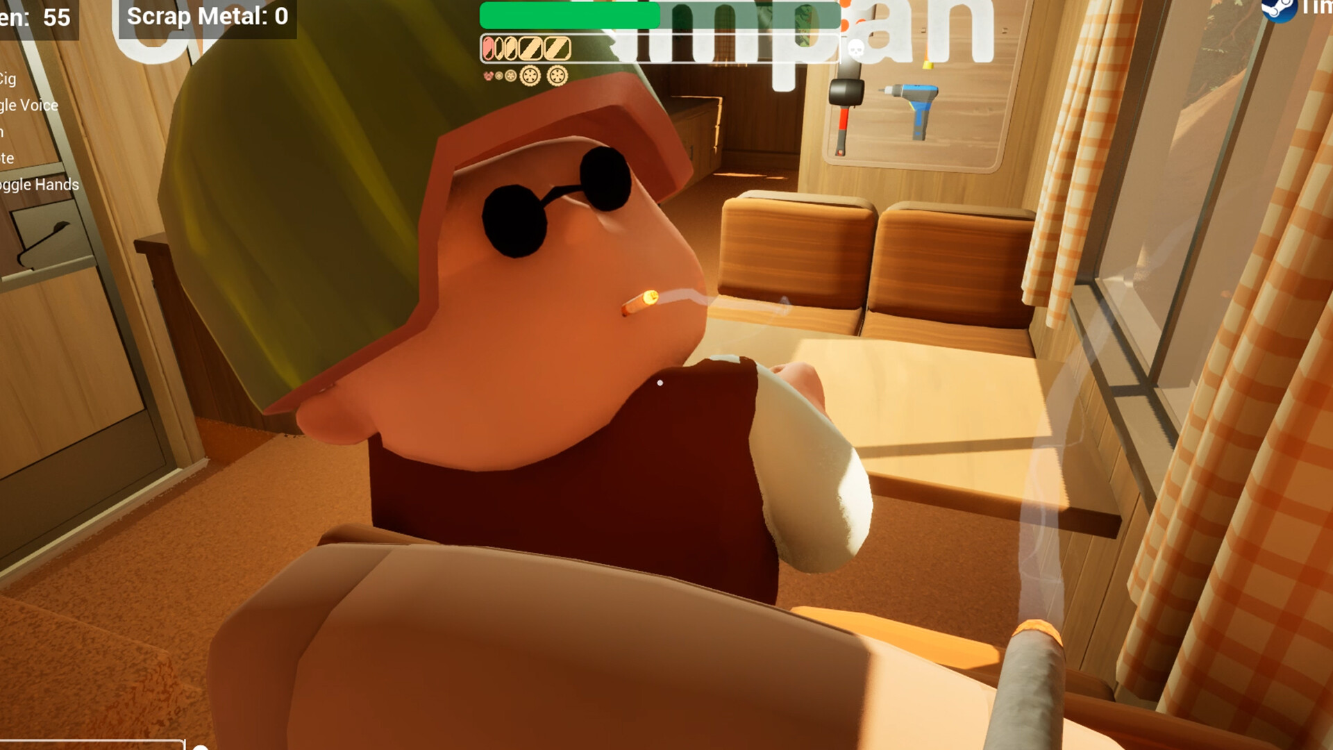 Playing with your friend in RV There Yet