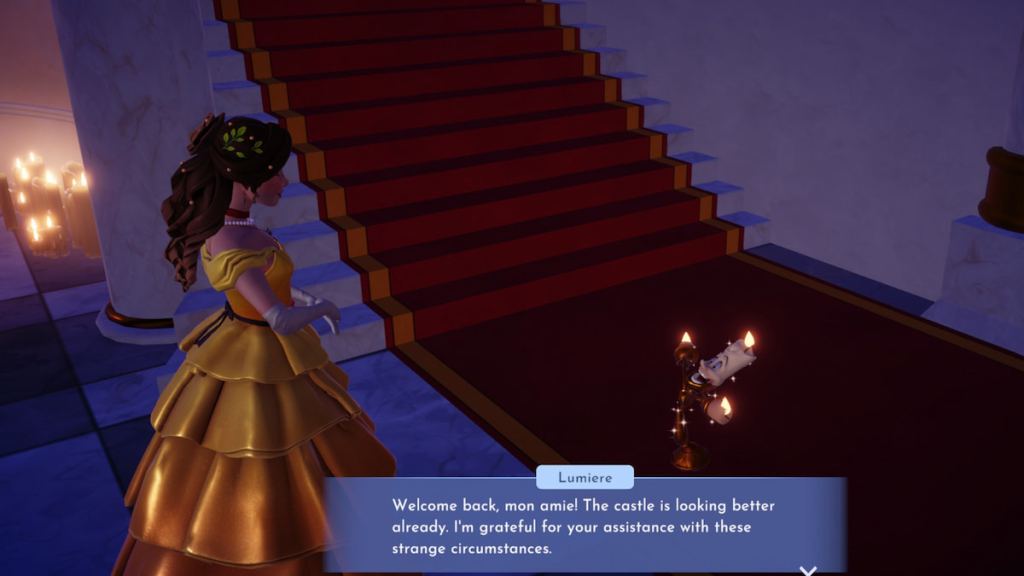 talking to lumiere in ddv