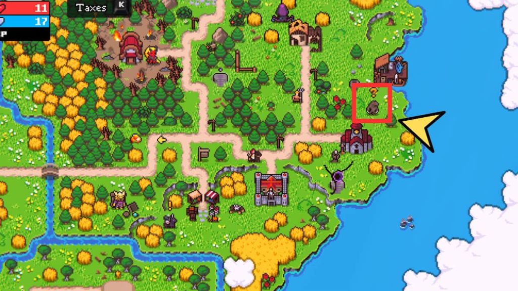 The SFK map showing the Werewolf in the northeast