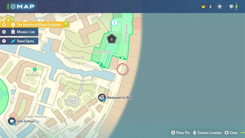 The yellow Flabébé location south of Wild Zone 6.