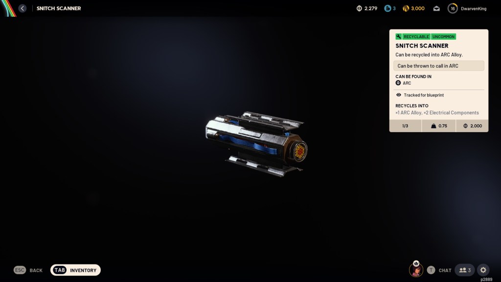 A Snitch Scanner in ARC Raiders.