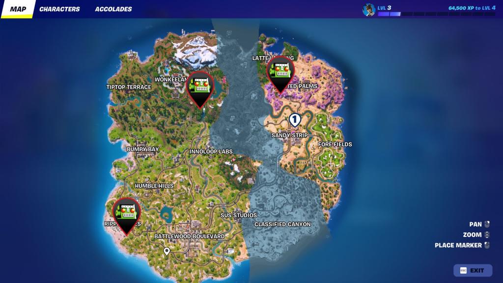 Bull locations in Fortnite