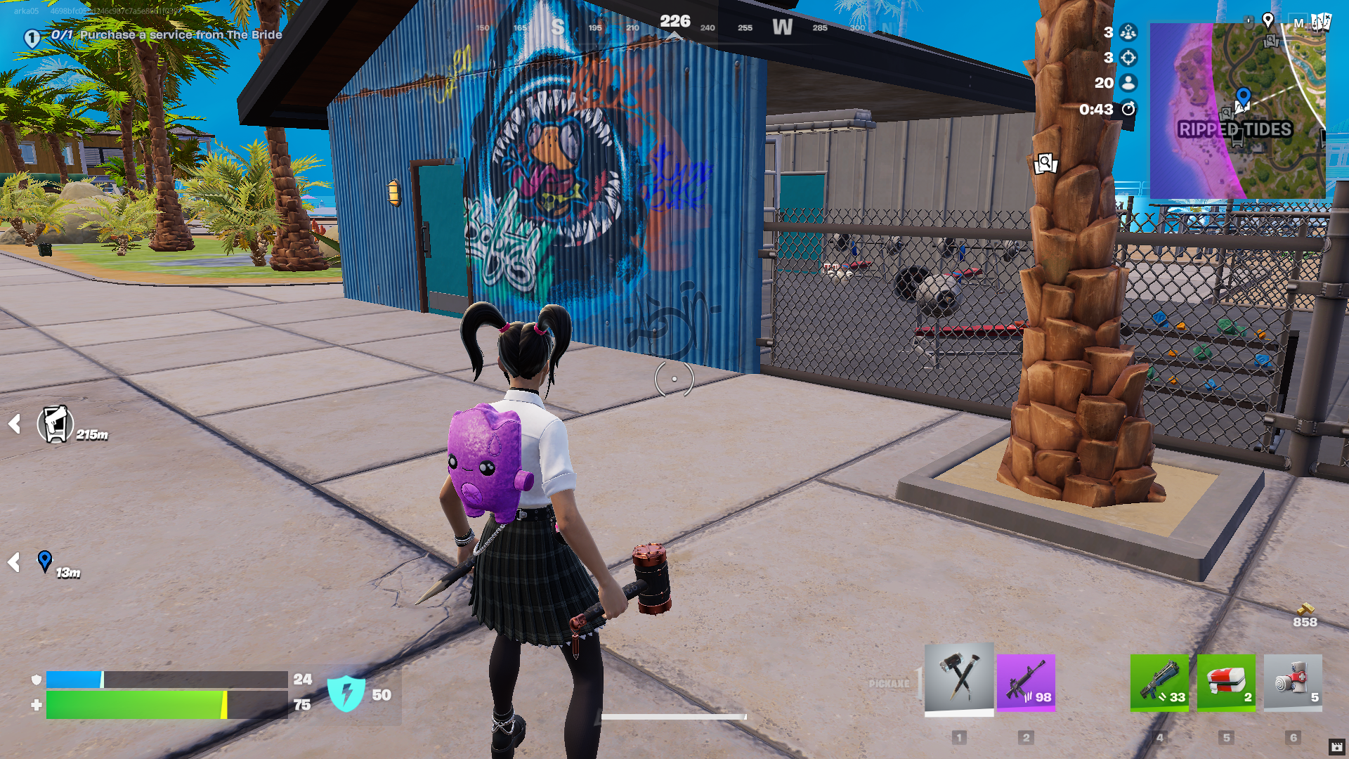 Custom bus piece in Fortnite