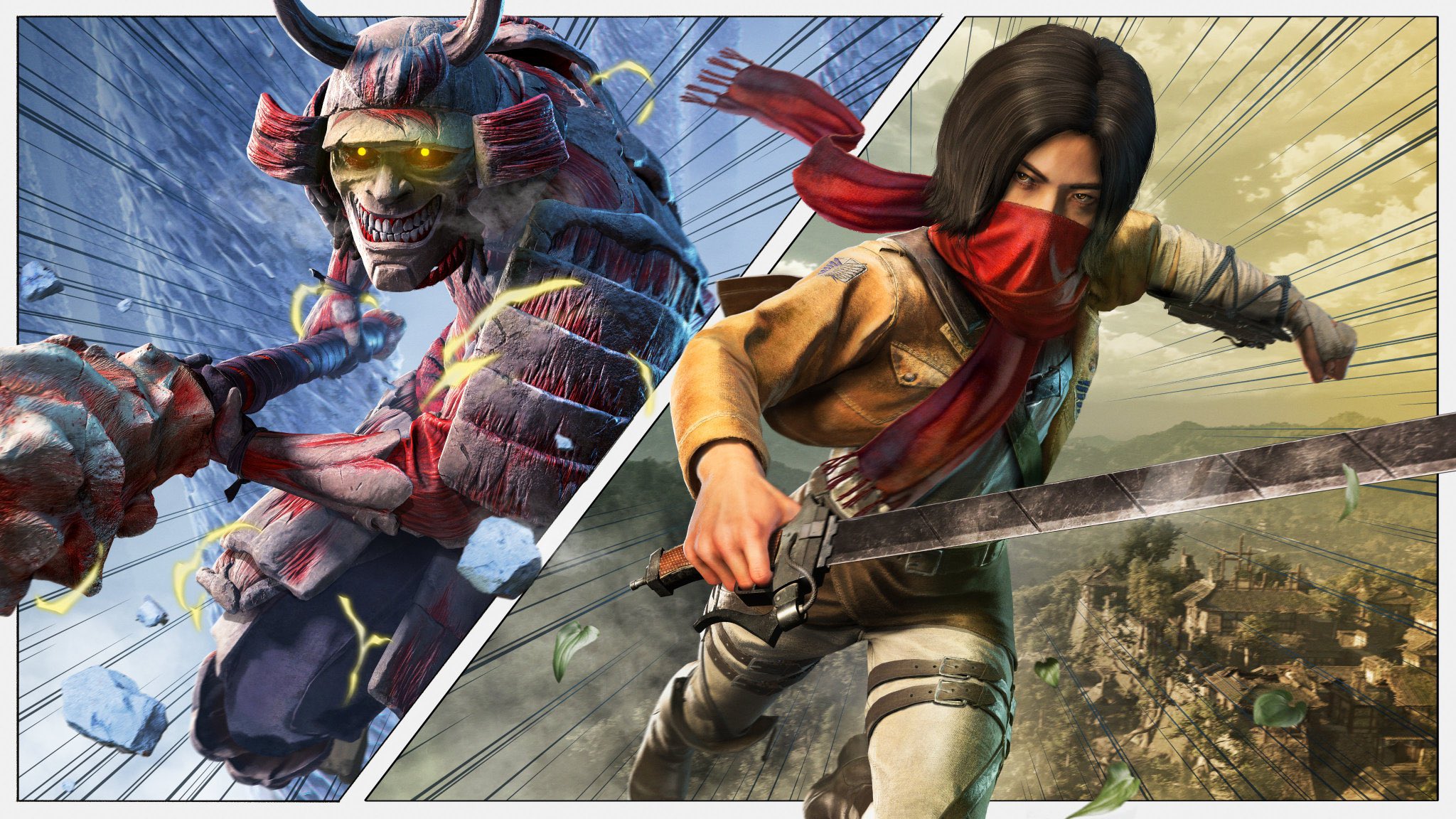 Promo image for Assassin's Creed Shadows Attack on Titan quest
