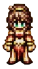 Primrose, a brown-haired woman with blue eyes wearing dancer's garb, in Octopath Traveler 0