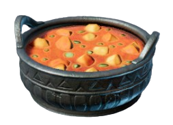 Pumpkin Soup in Enshrouded, what's a chunky orange soup in a metal bowl