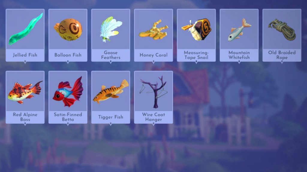 All wishblossom ranch fish in disney dreamlight valley