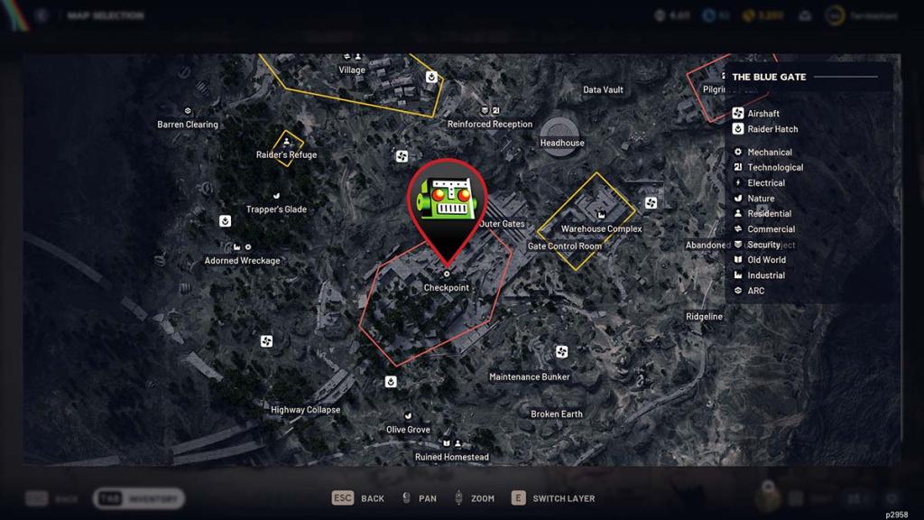 Mechanical loot locations on The Blue Gate in ARC Raiders.