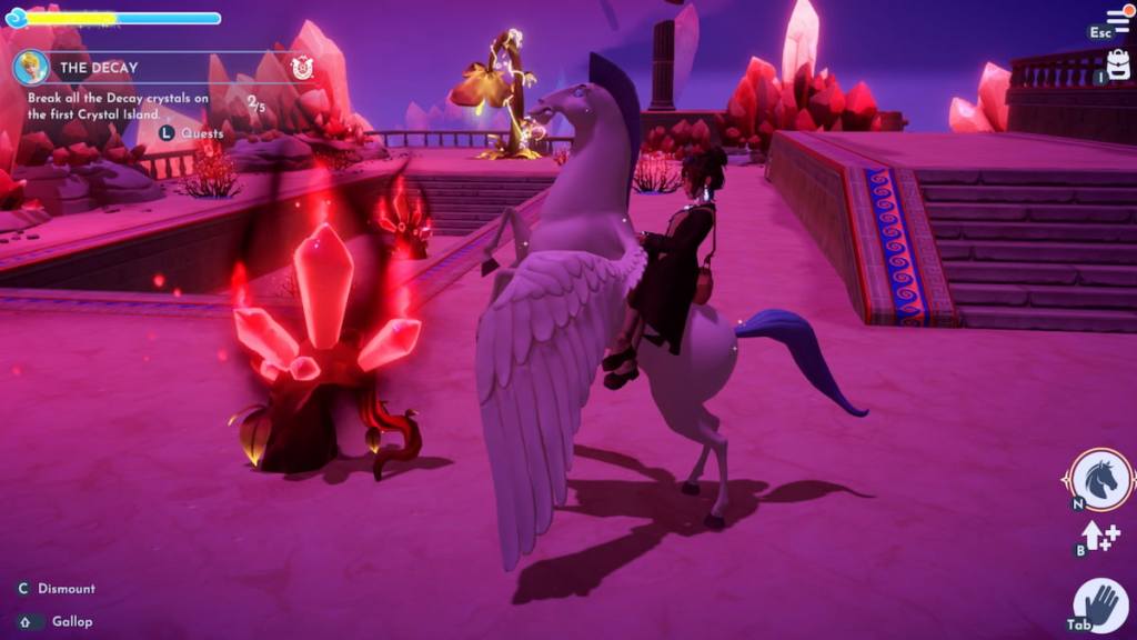 Breaking decay crystal in disney dreamlight valley