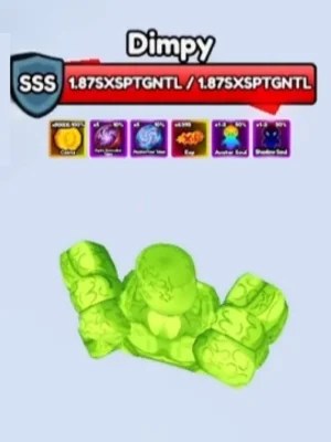 Dimpy secret boss from Anime Eternal Roblox experience.