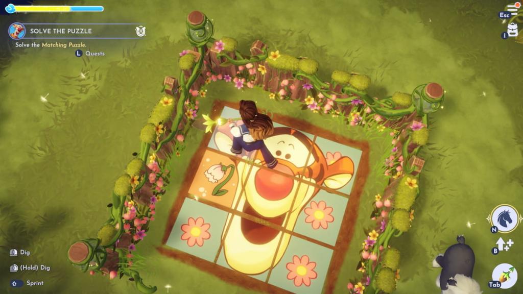Solving tigger puzzle in disney dreamlight valley