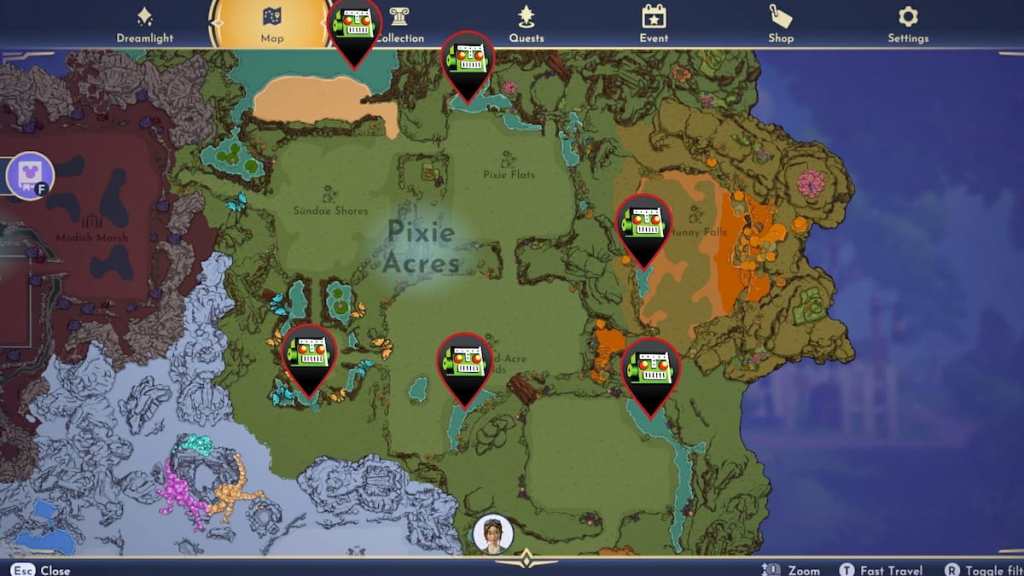 honey coral locations in disney dreamlight valley