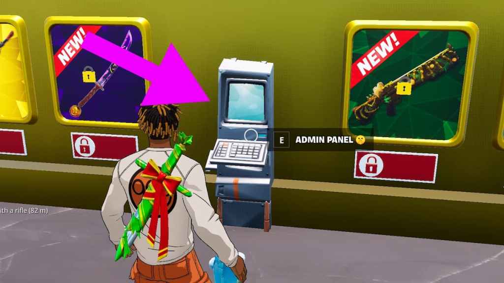 How to redeem codes in Crazy Red vs Blue Fortnite custom map.