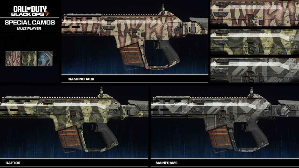 BO7 multiplayer Special camos