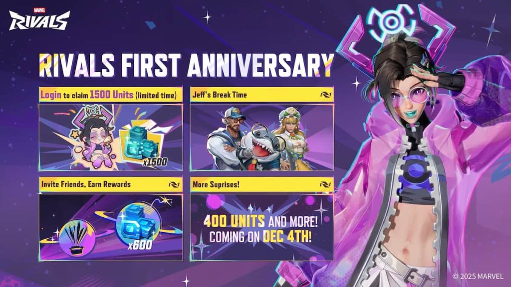 The Marvel Rivals first anniversary artwork