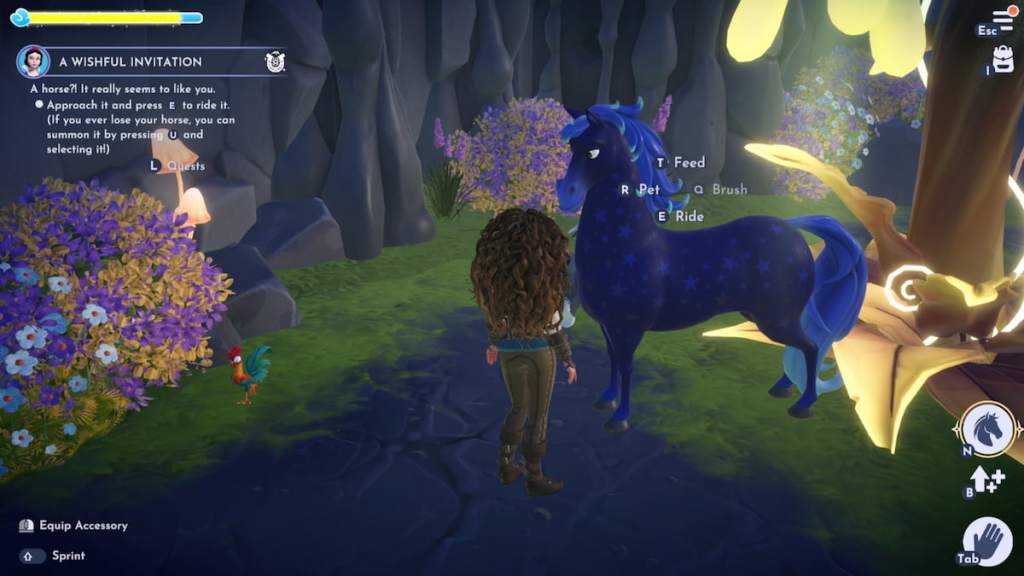 Ride horse option in disney dreamlight valley