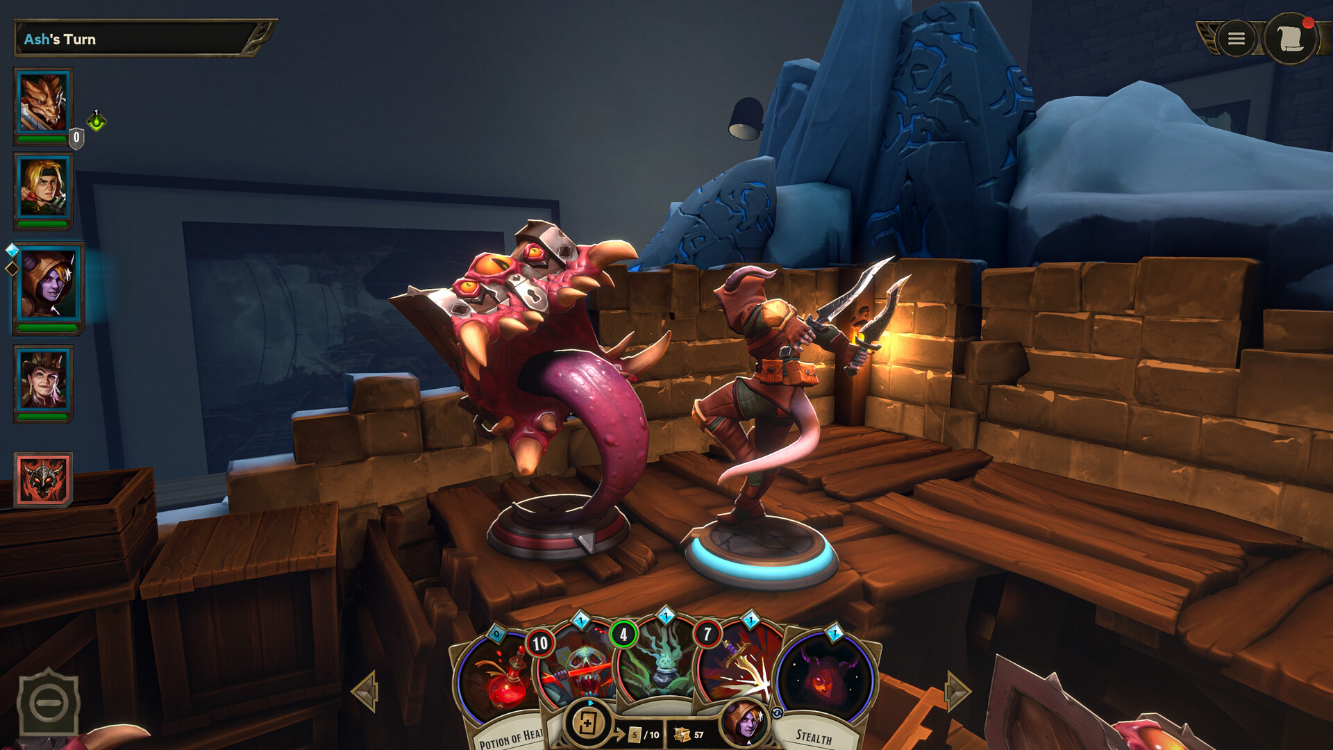 Clash between two characters in Dungeons & Dragons Battlemarked