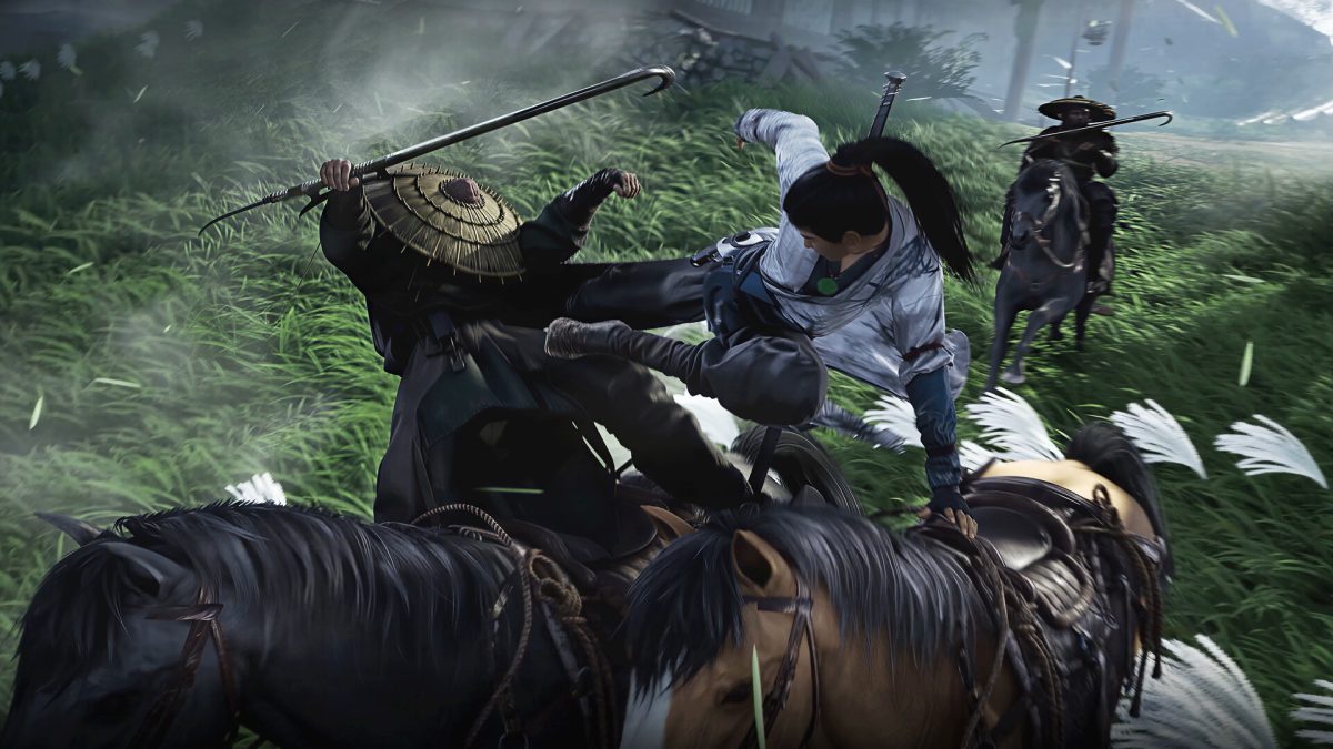 Player fighting on top of a horse in Where Winds Meet