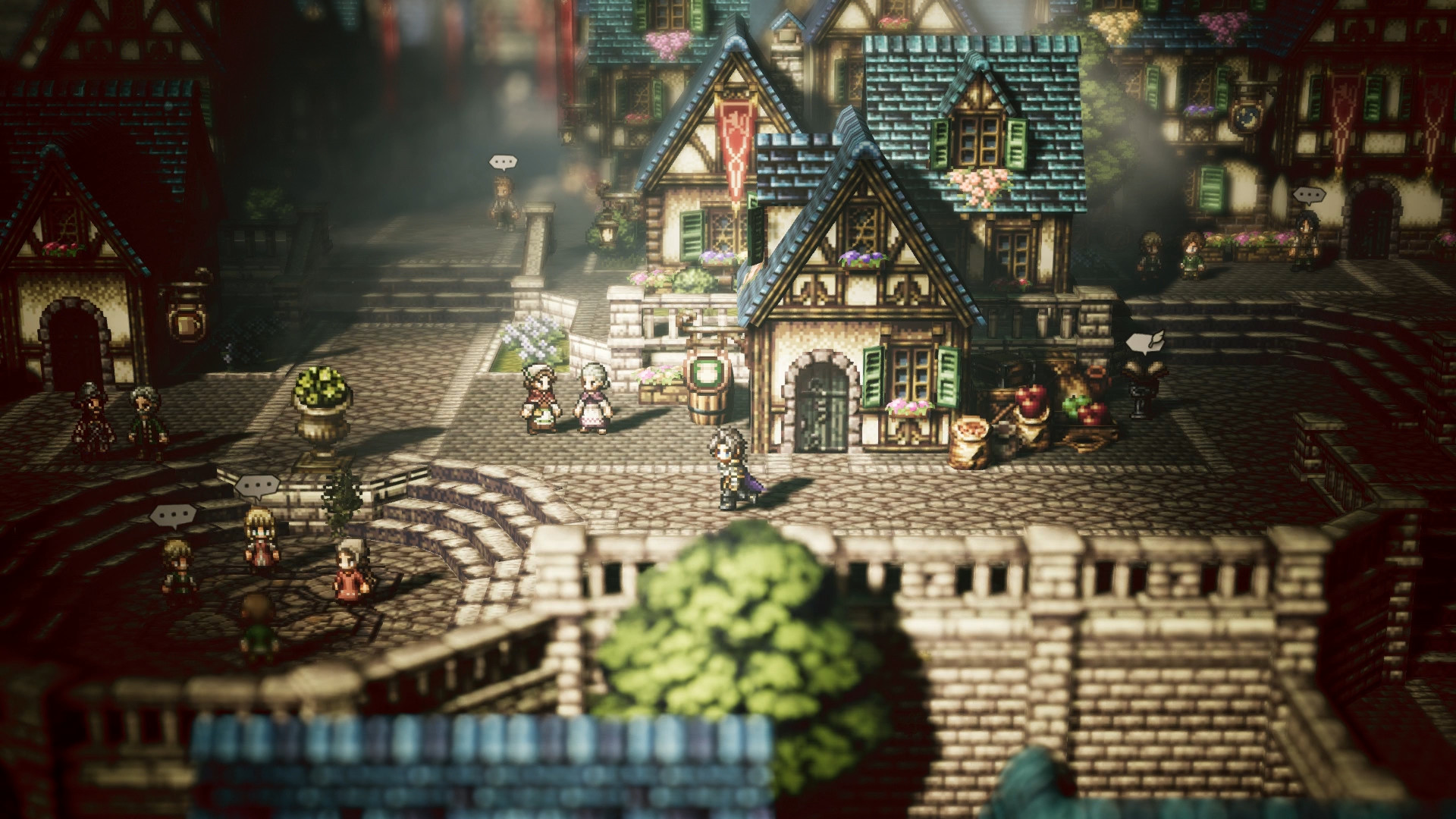 Player exploring the lands in Octopath Traveler 0