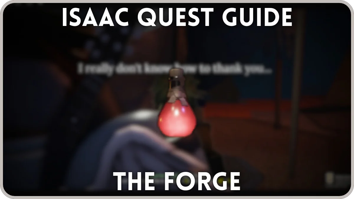 Preview of the health potion I needed to complete the Isaac's quest in The Forge Roblox experience.