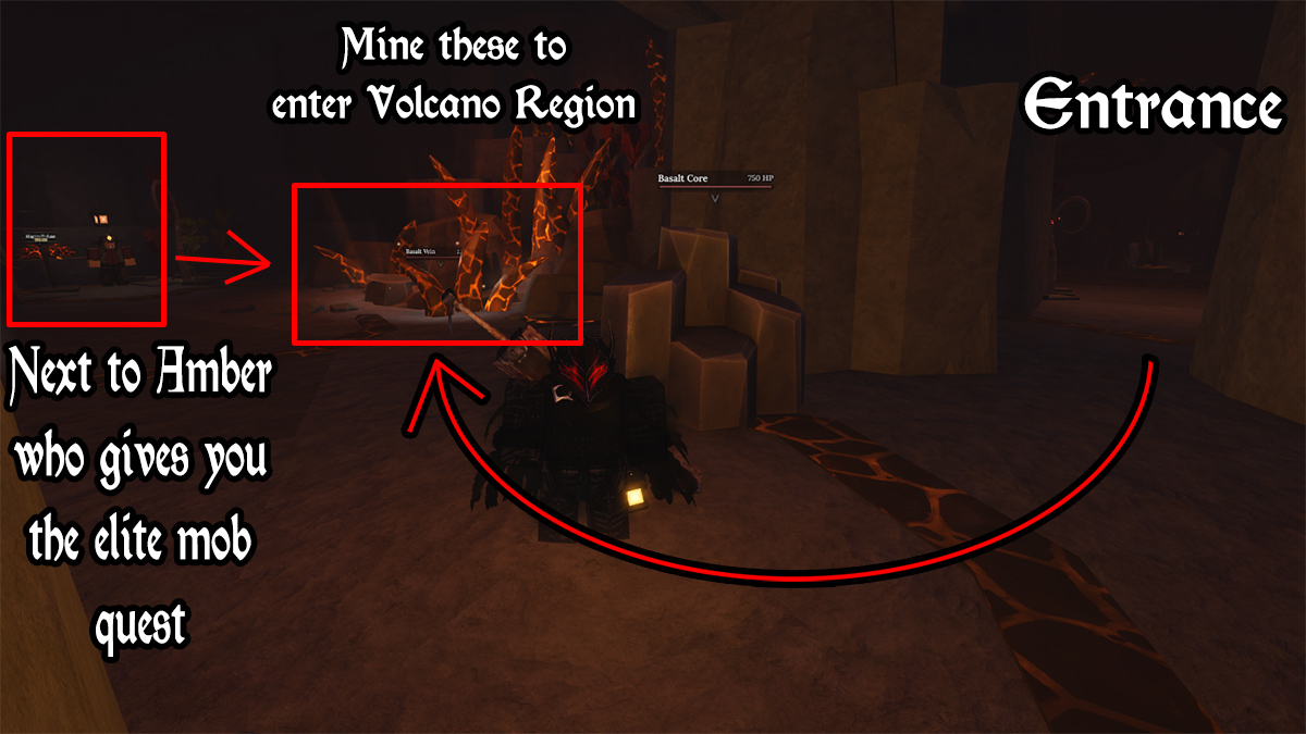 the forge volcano region entrance location