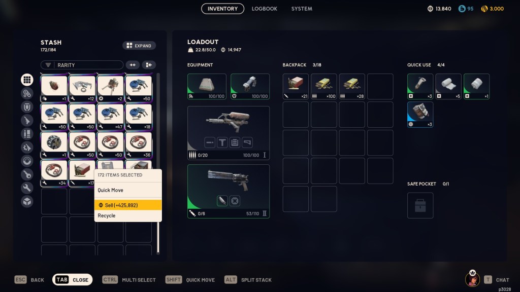 Stash and inventory in ARC Raiders