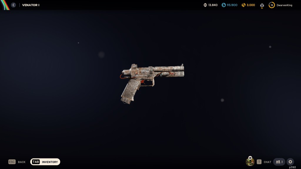The Venator handgun in ARC Raiders.