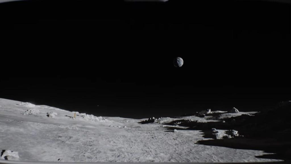Landscape shot of the Moon's surface