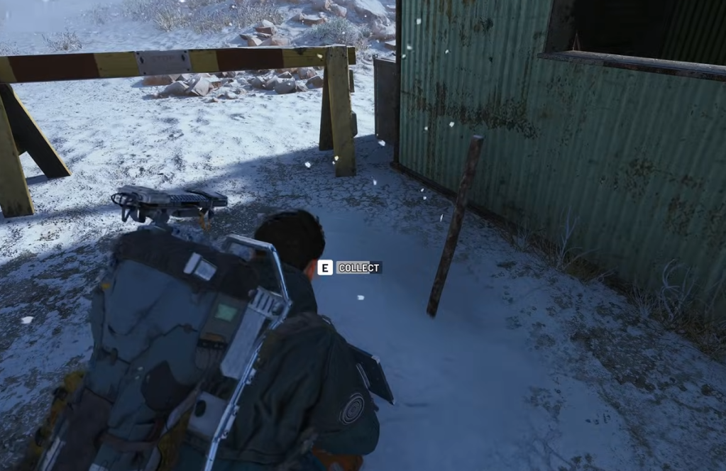 Player collecting a snowball