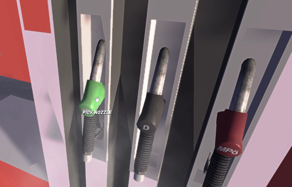 Nozzle at the Gas Station in My Winter Car