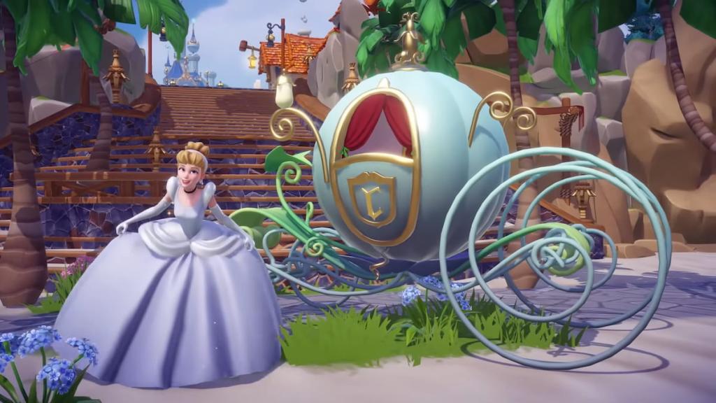 cinderella curtsying in disney dreamlight valley