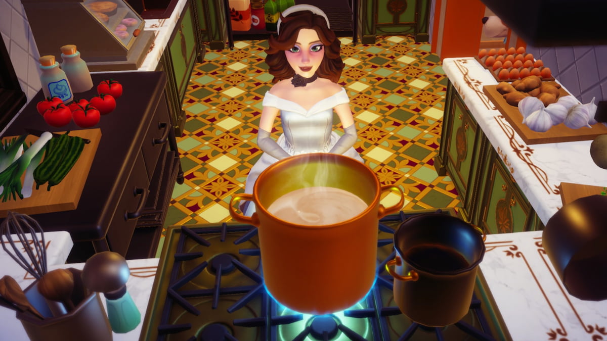 Cooking in kitchen in disney dreamlight valley