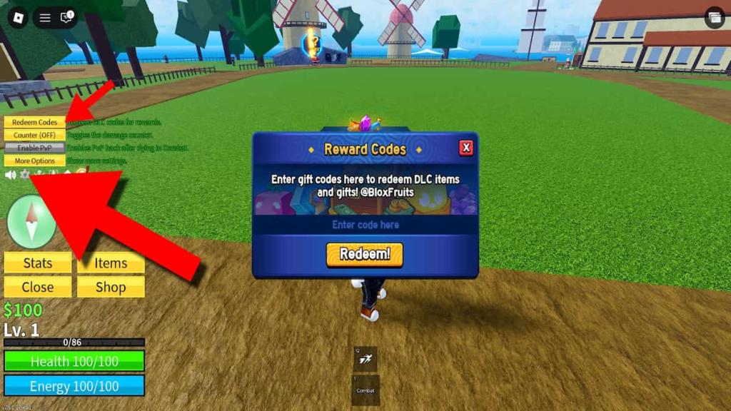How to redeem Blox Fruits codes.