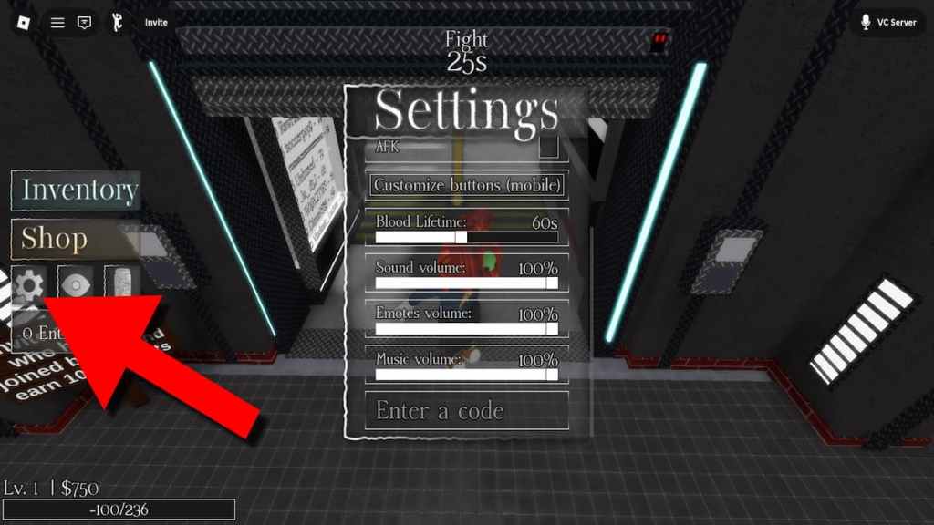 How to redeem codes in Massacre. 