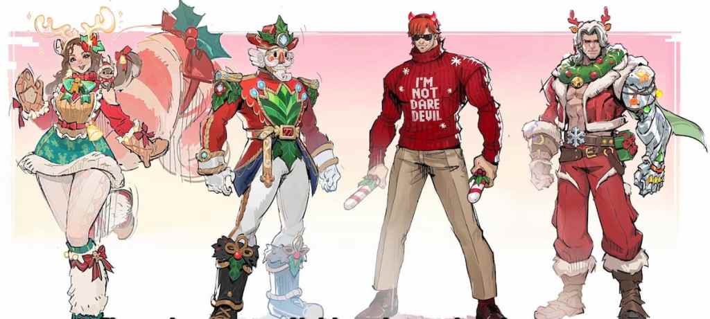 Squirrel Girl, Spider-Man, Daredevil, Winter Soldier Christmas skins in Marvel Rivals