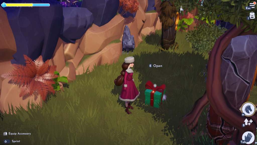 Looking at gift box in disney dreamlight valley