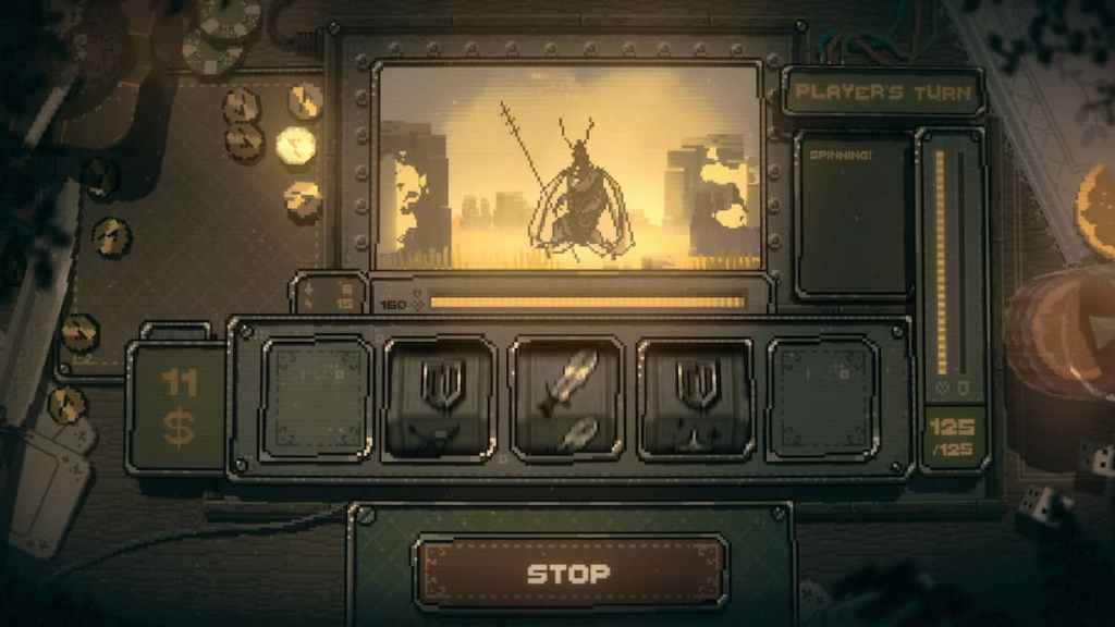 A combat scene in Slots and Daggers.