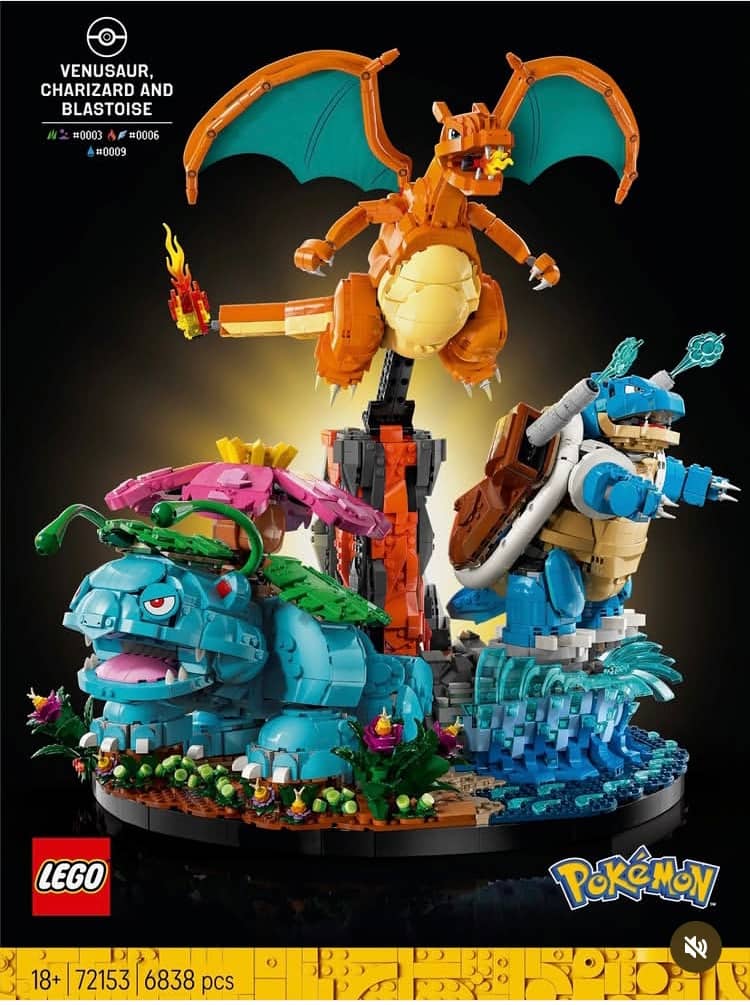 Venusaur, Charizard, Blastoise LEGO set