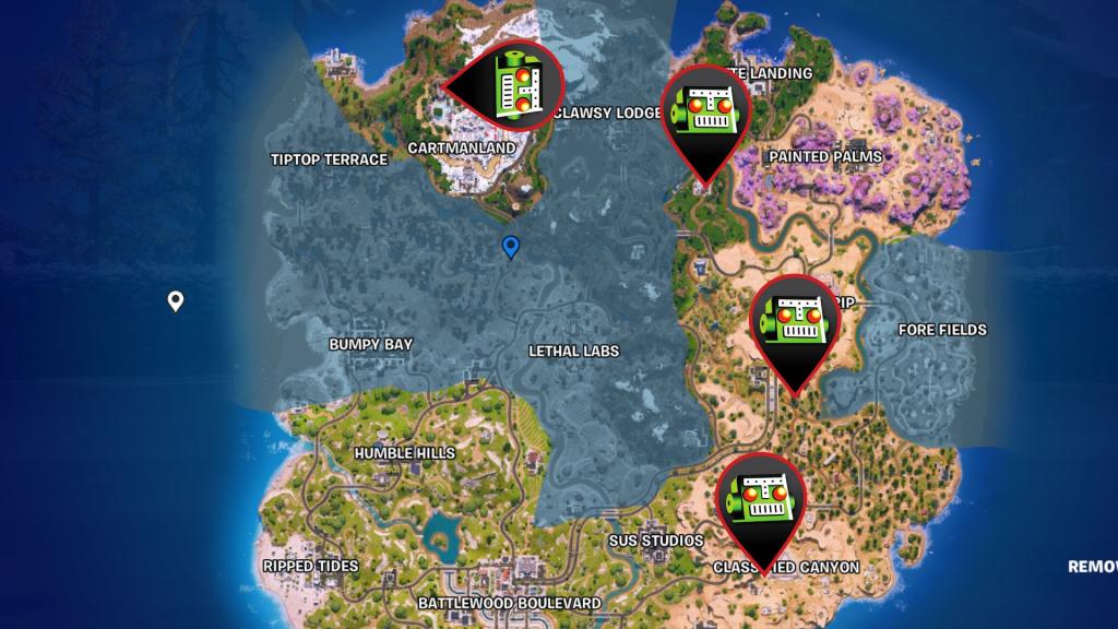 Flushers location in Fortnite