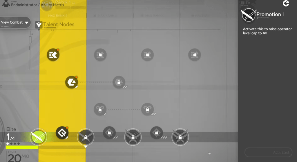 Promotion 1 for Endministrator in Arknights Endfield