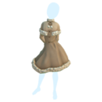 Taupe winter coat in disney dreamlight valley