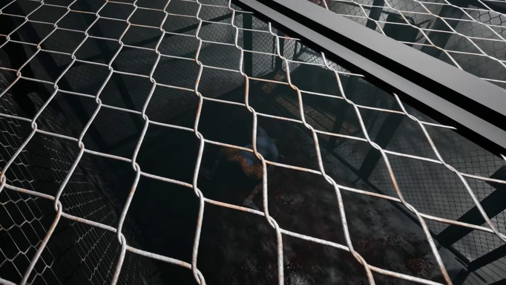 A zombie locked in the Cage of the Laboratory