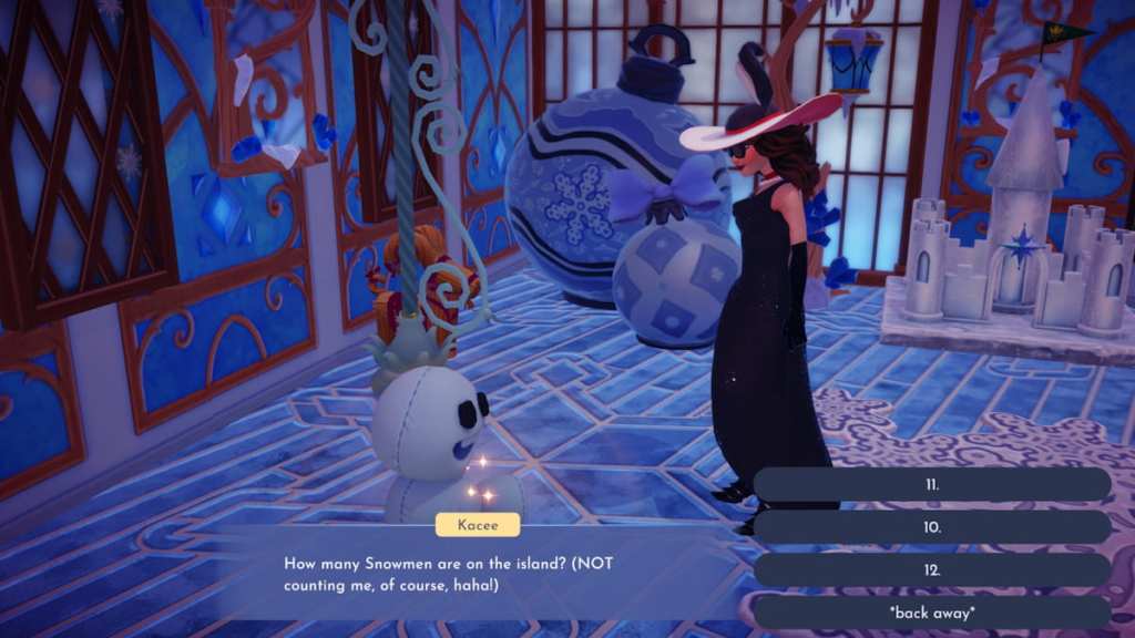 Answering snowman in disney dreamlight valley