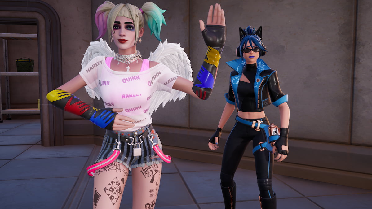 harley quinn dancing next to hope in fortnite