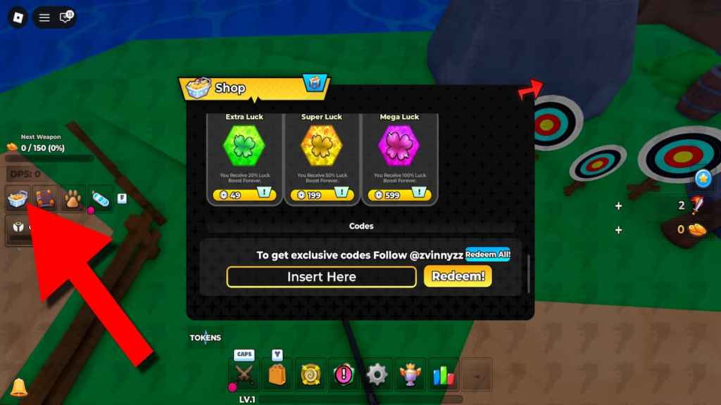 How to redeem codes in Anime Spike.