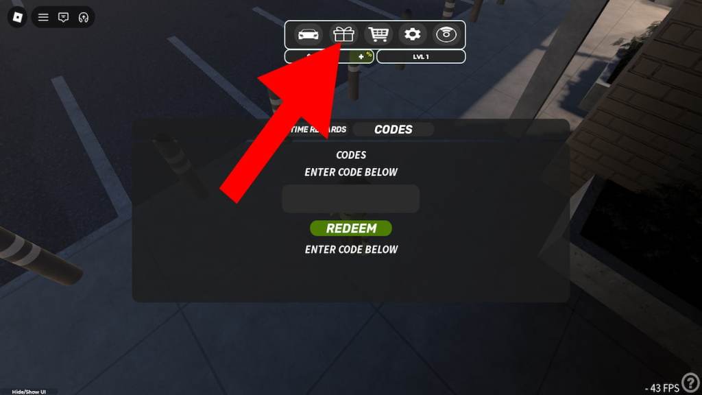 How to redeem codes in Highway Showdown.