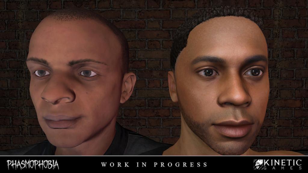An old and new character model side by side in phasmophobia