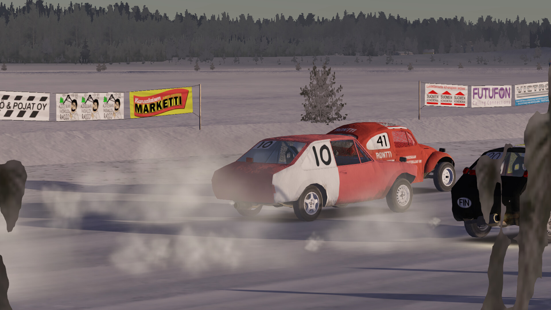 Cars racing in My Winter Car